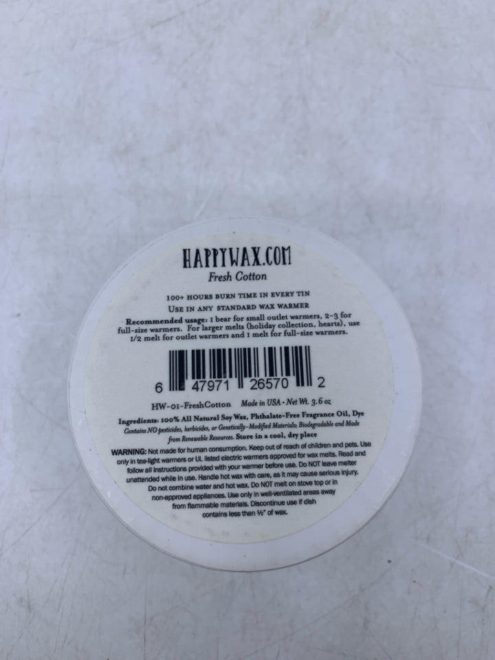 NIP FRESH COTTON SCENTED WAX MELTS HAPPY WAX.