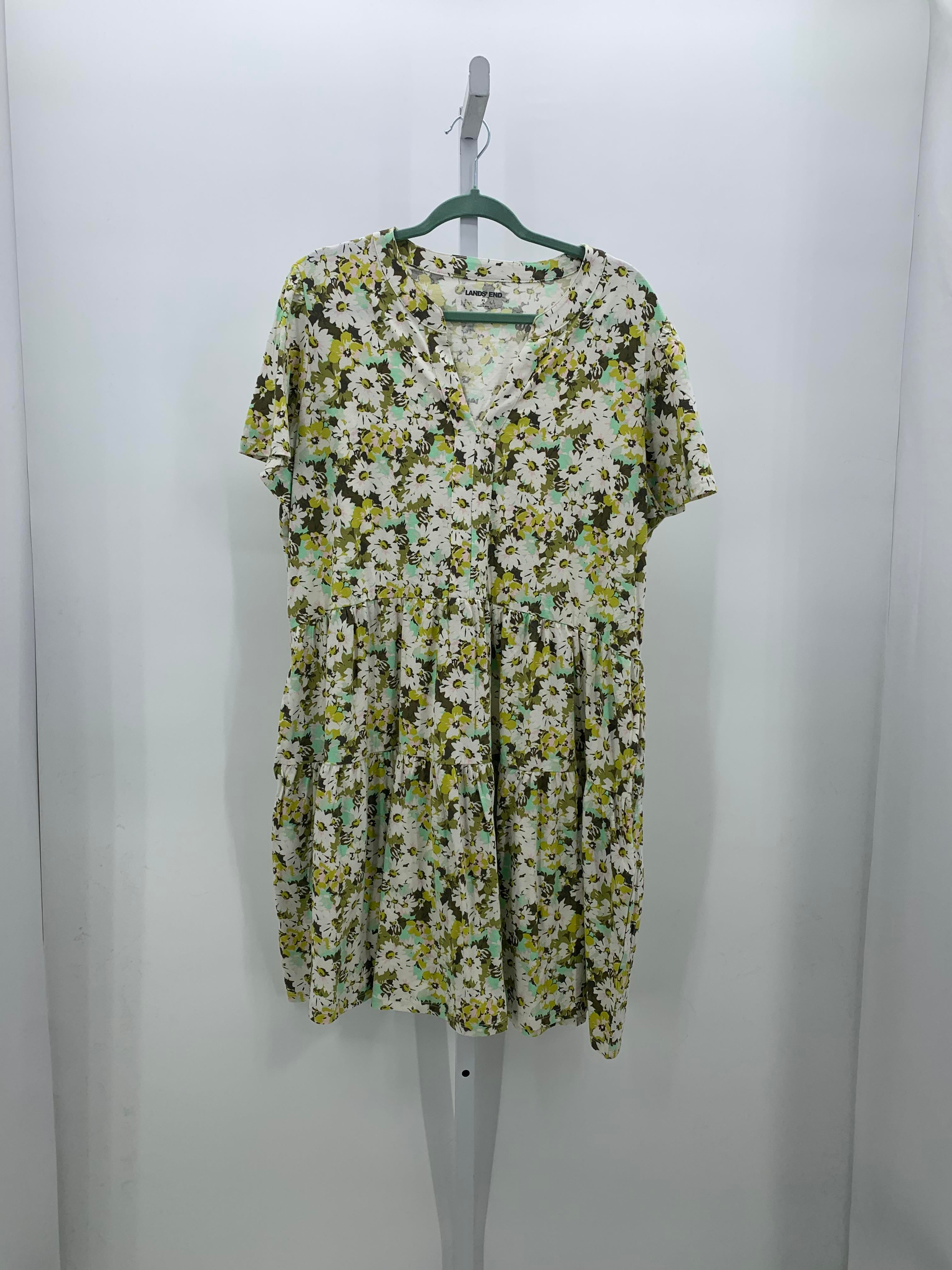 Lands End Size Extra Large Misses Short Sleeve Dress