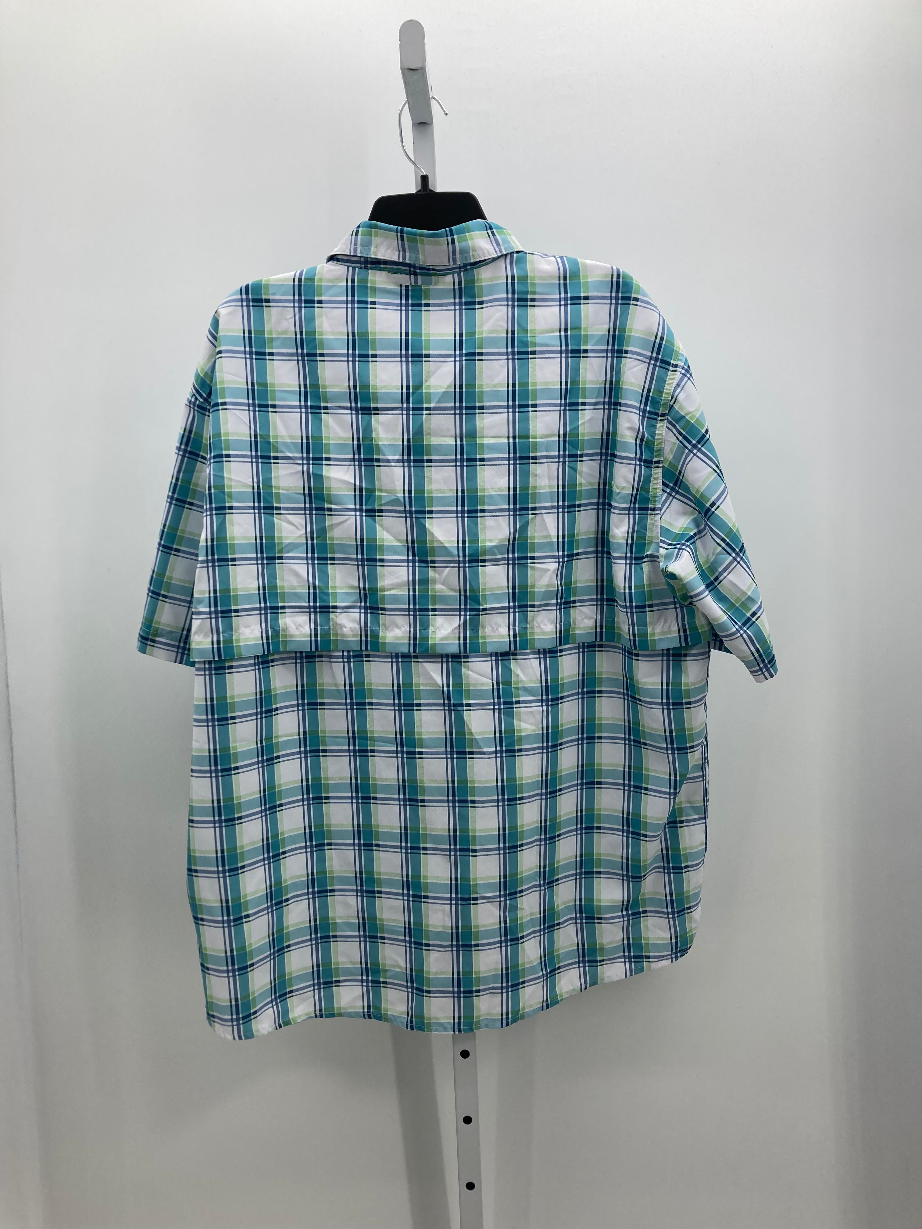 BLUE GREEN PLAID.