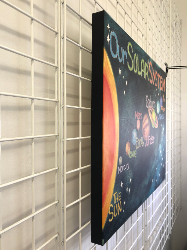 OUR SOLAR SYSTEM CANVAS WALL ART.