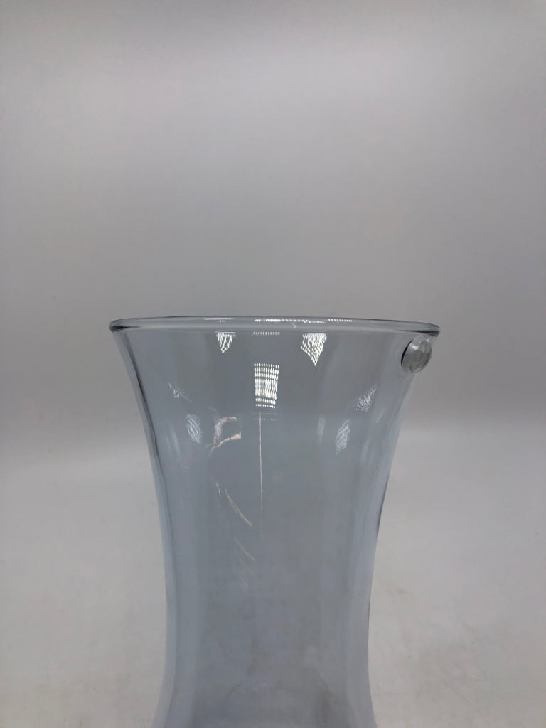 LT BLUE GLASS CARAFE.