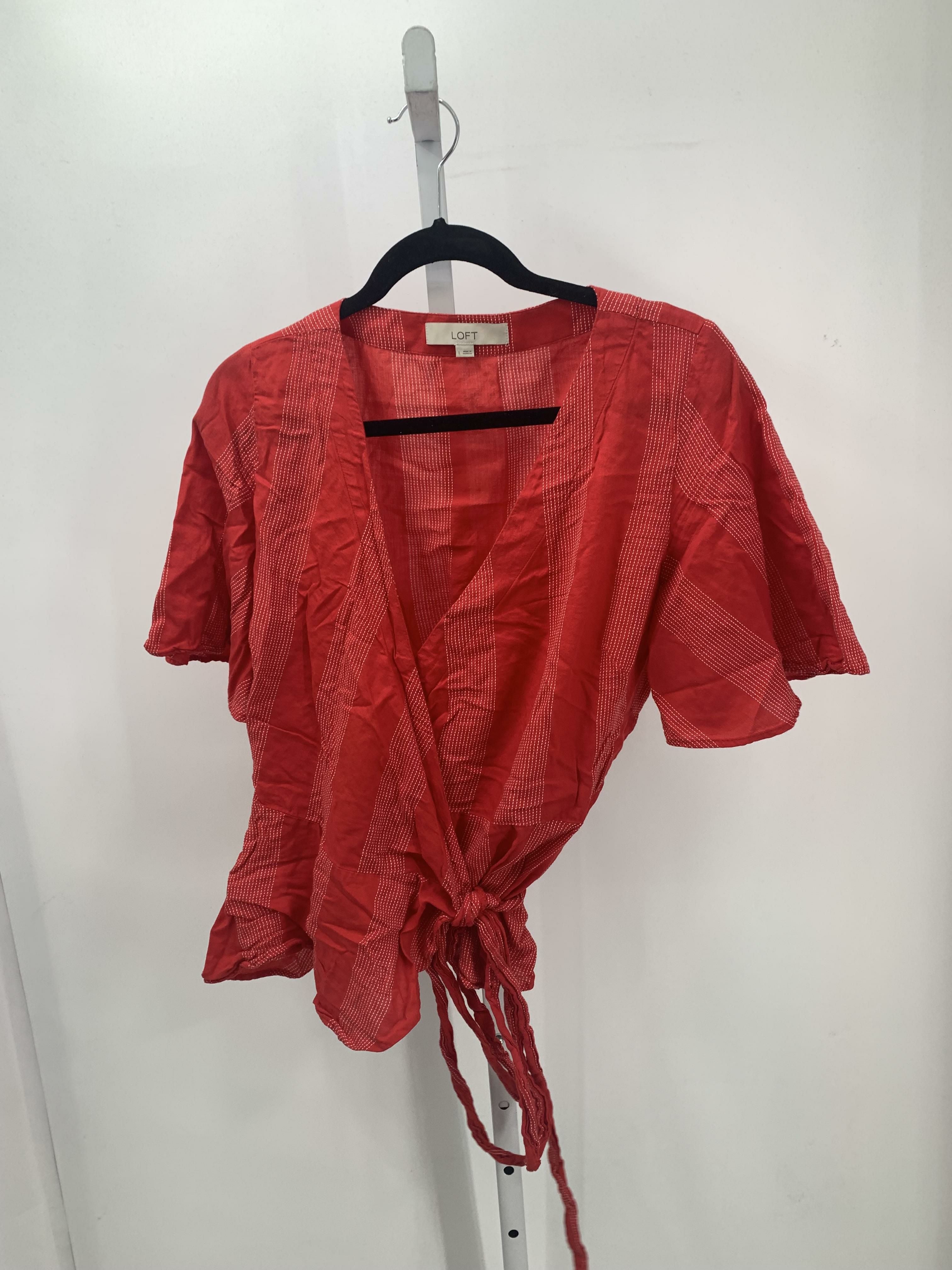 Loft Size Large Misses Short Sleeve Shirt