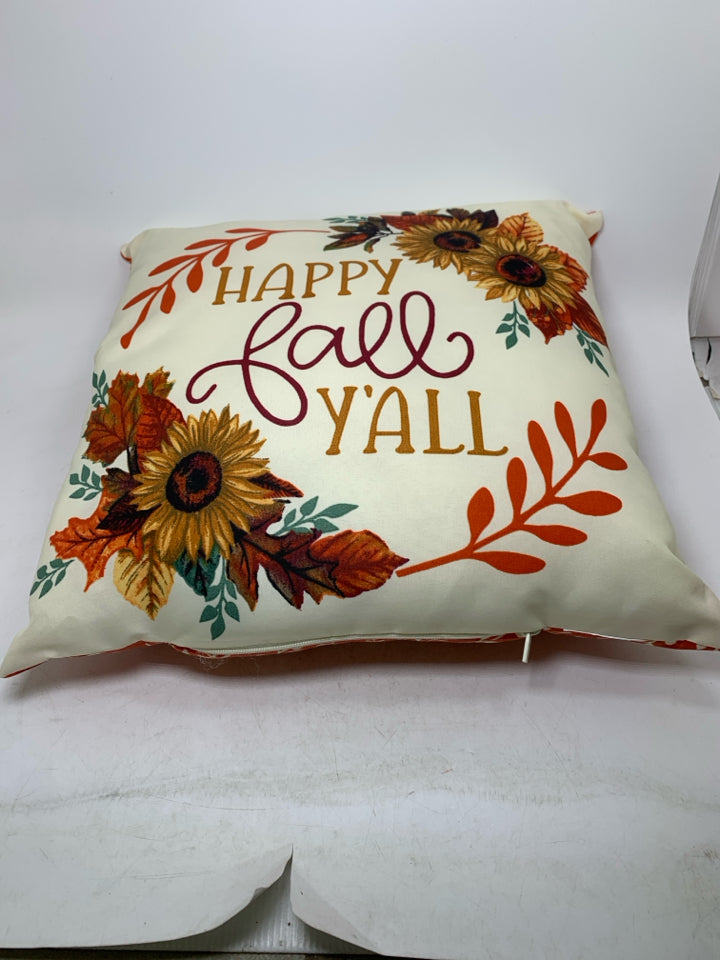 HAPPY FALL Y'ALL PILLOW.