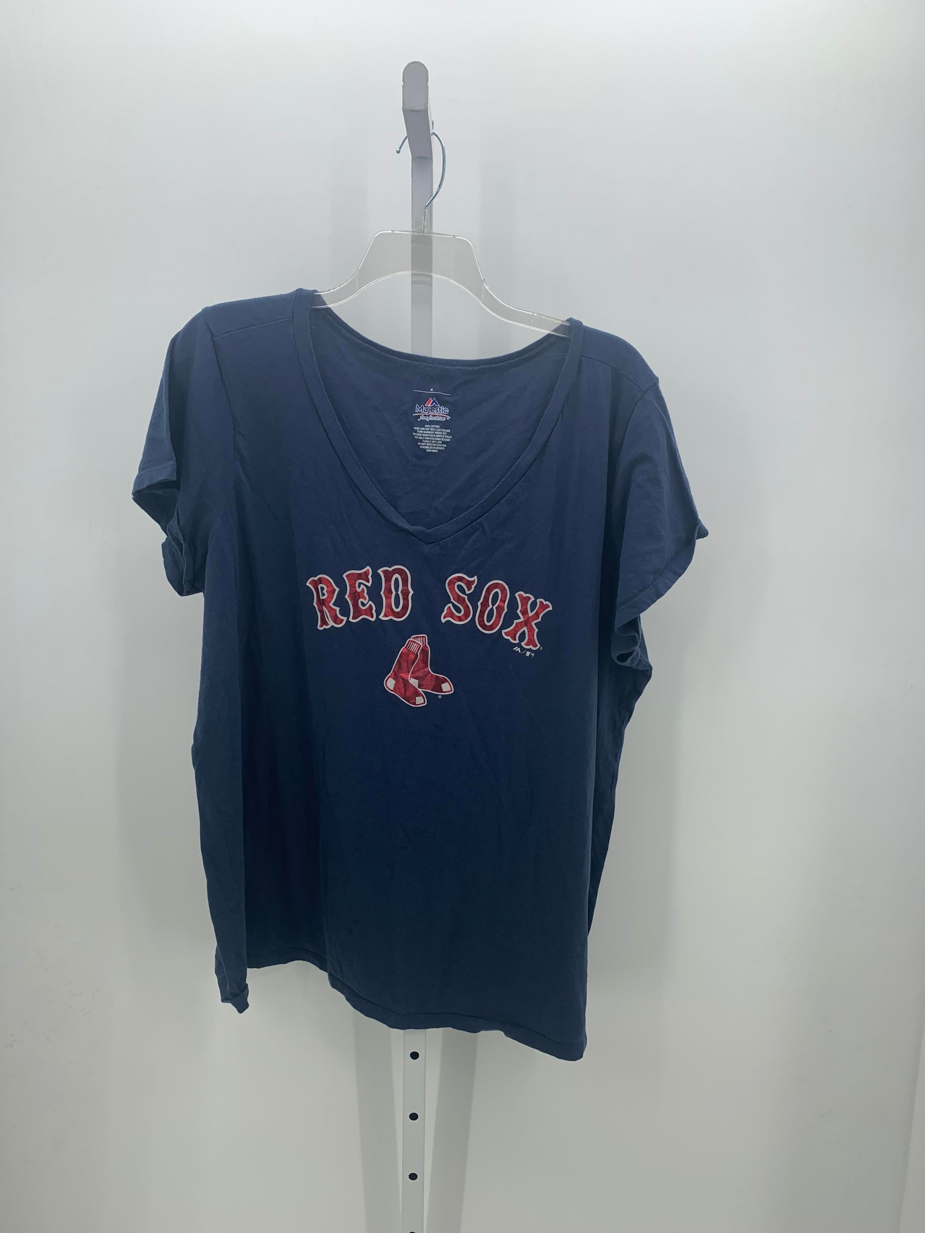 Majestic Size 4X Womens Short Sleeve Shirt
