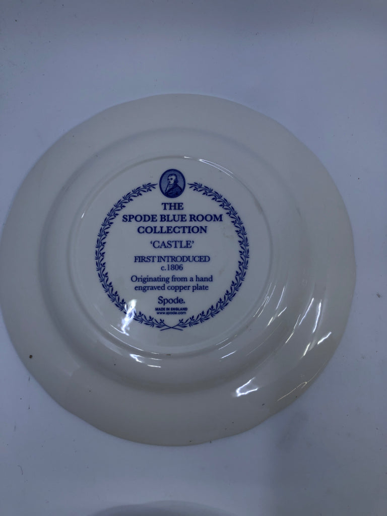 5 SPODE BLUE ROOM COLLECTION DINNER PLATE SET.