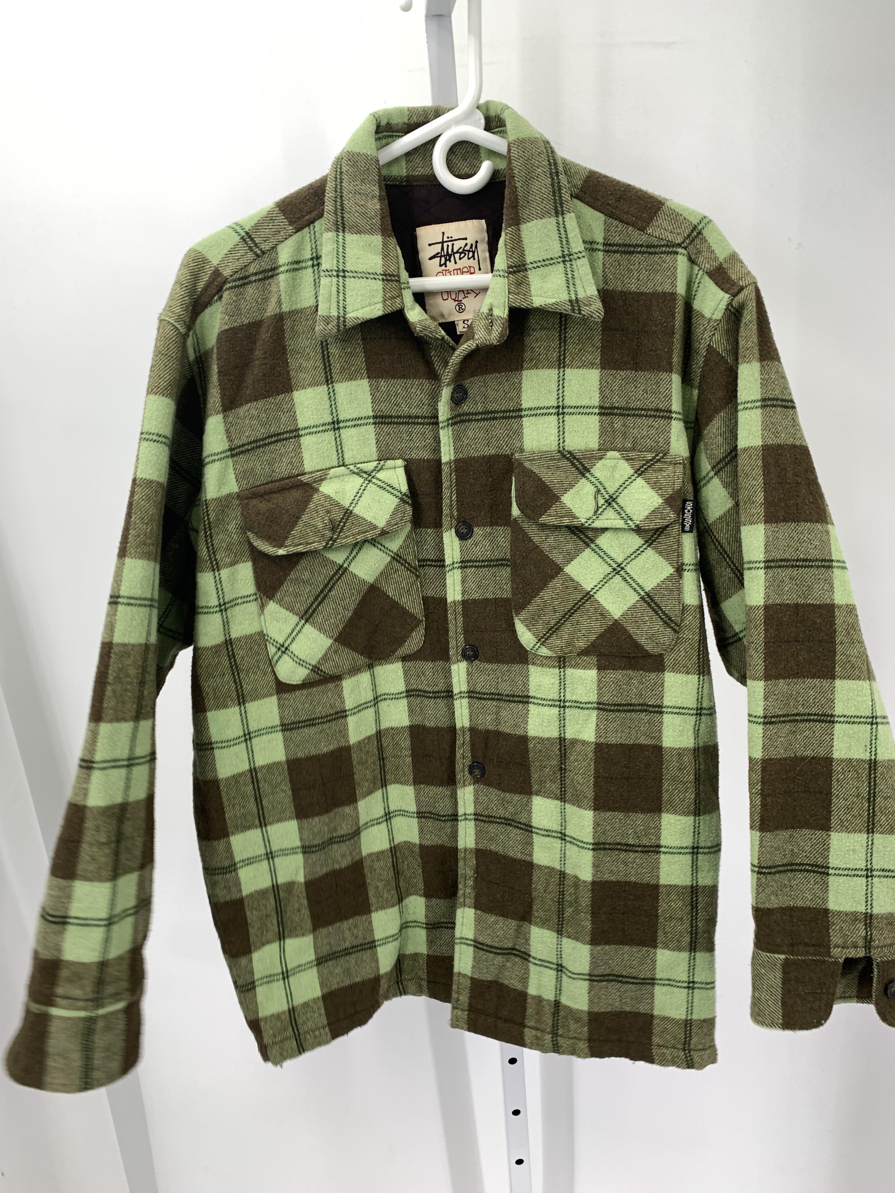 BROWN PLAID BTN DOWN, OUTER GEAR
