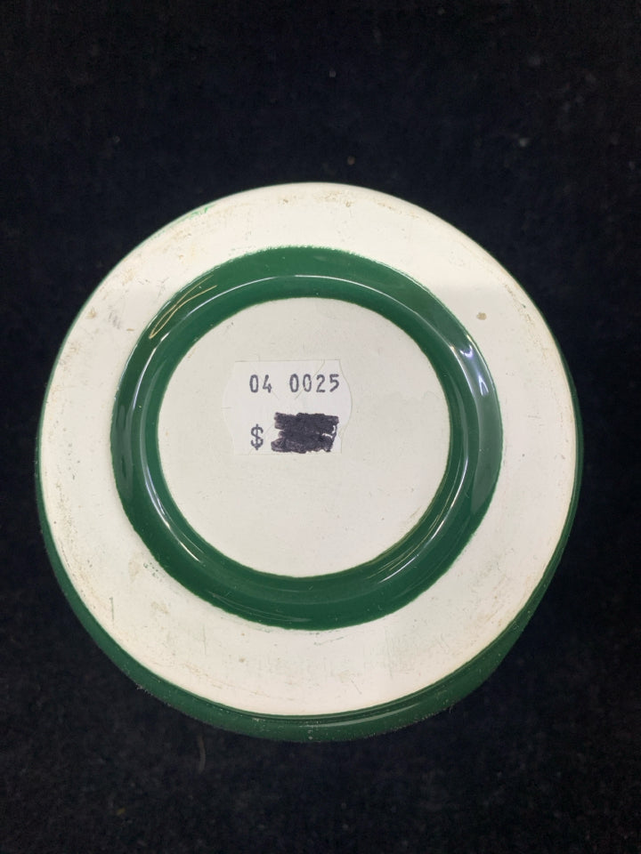 GREEN CERAMIC WAX WARMER.