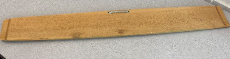 PRIMITIVE PAINTED VILLAGE ON WOOD PLANK.