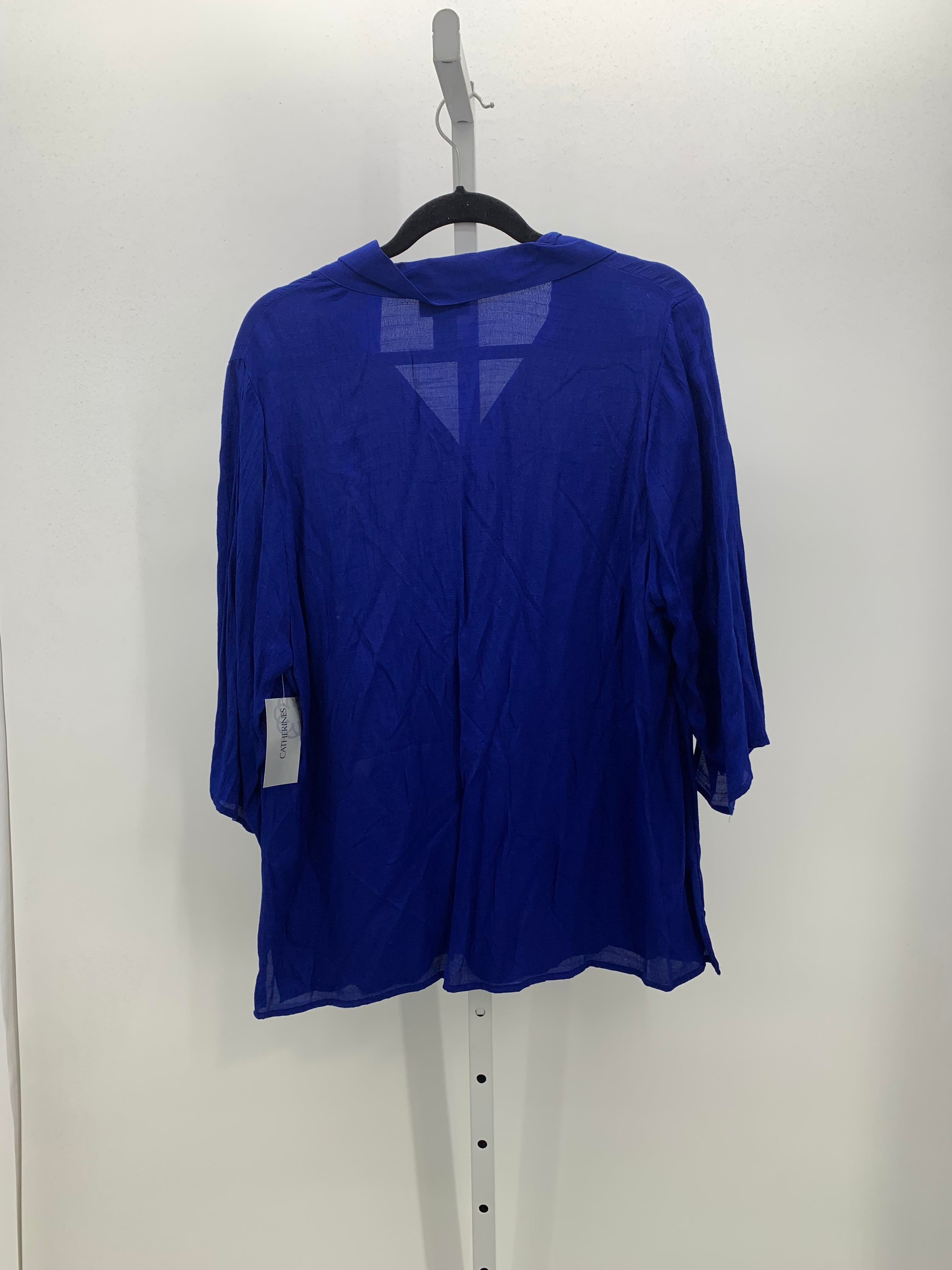 Catherine Size 0X Womens 3/4 Sleeve Shirt