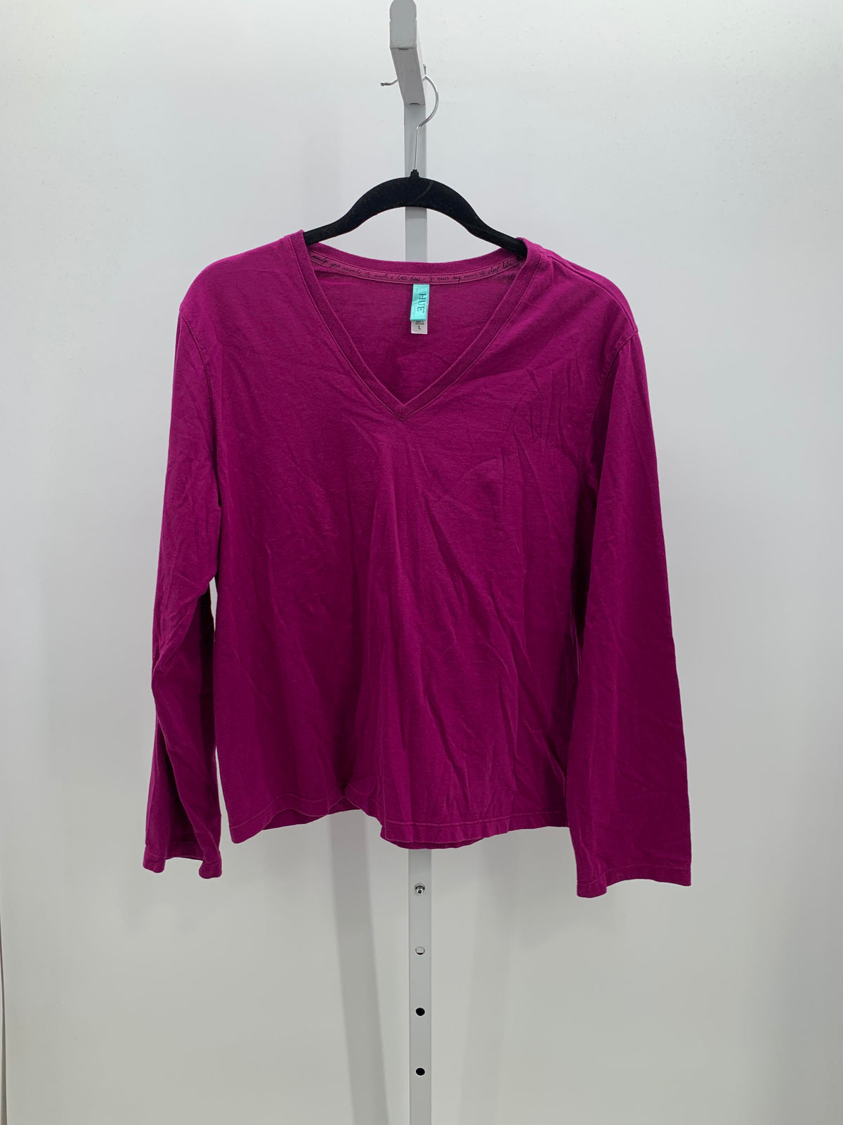 HUE Size Large Misses Long Sleeve Shirt