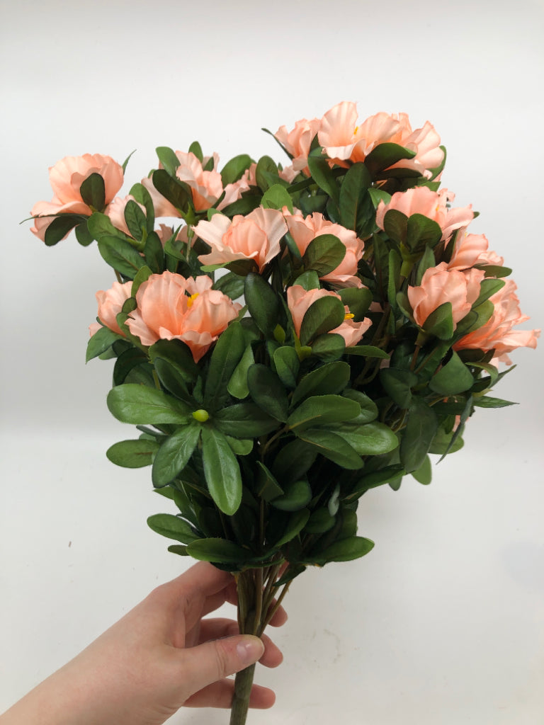 FAUX PINK AZALEA FLOWERS/LEAVES.