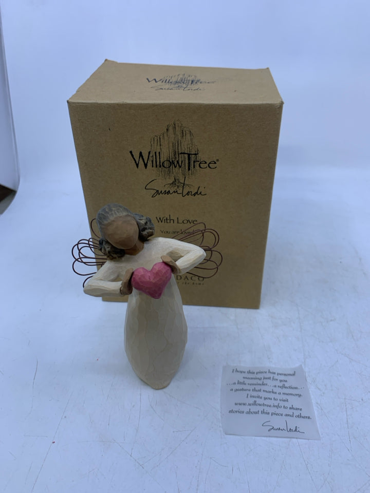 NIB WITH LOVE CURLY HAIR HOLDING HEART.