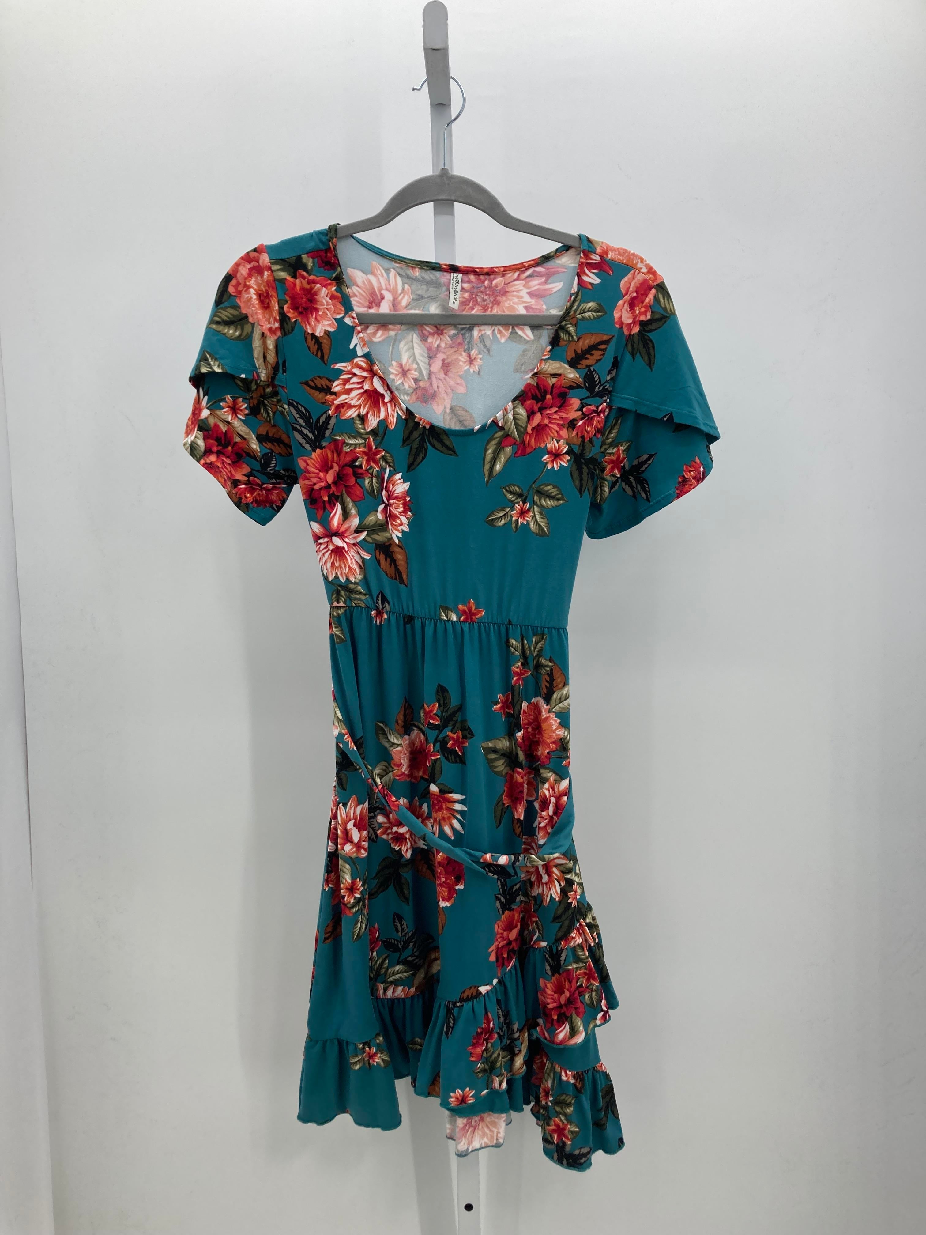 Mother Bee Green Size Medium Maternity Short Sleeve Dress