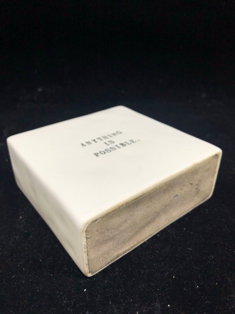 DREAM BIG REVERSIBLE CERAMIC SQUARE SIGN.