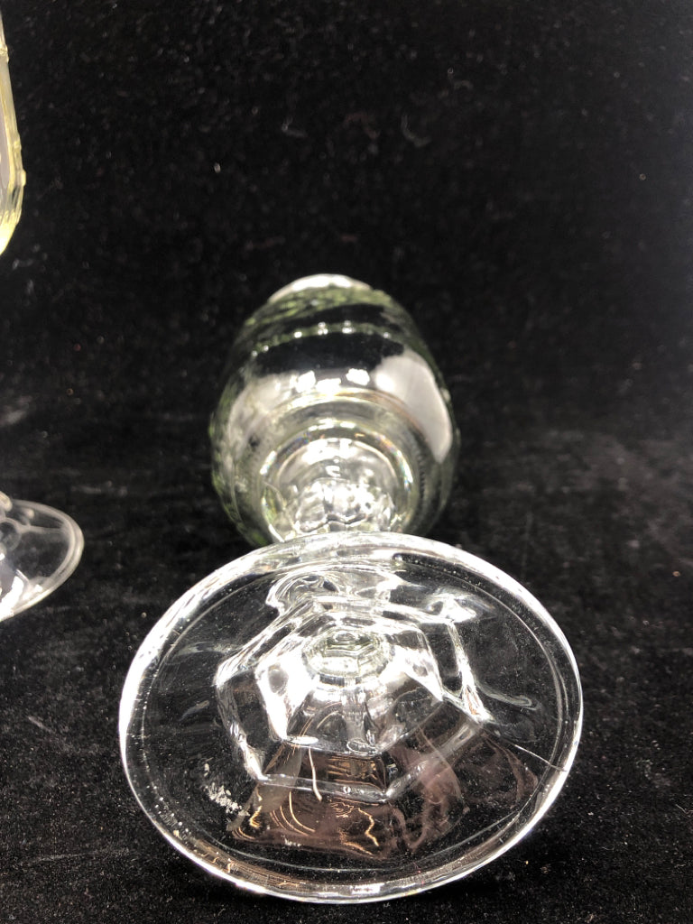 2 PEDESTAL MASON JARS.