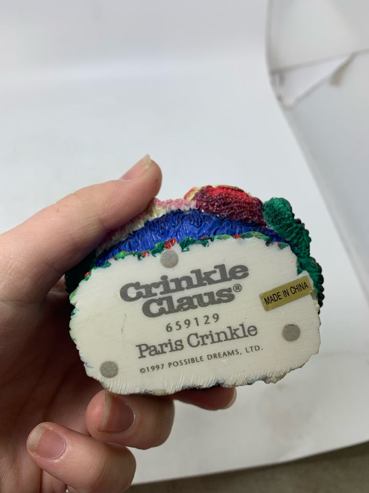 VTG CRINKLE CLAUS "PARIS CRINKLE" RESIN SANTA.
