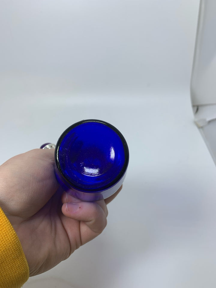 COBALT BLUE SKINNY VASE.