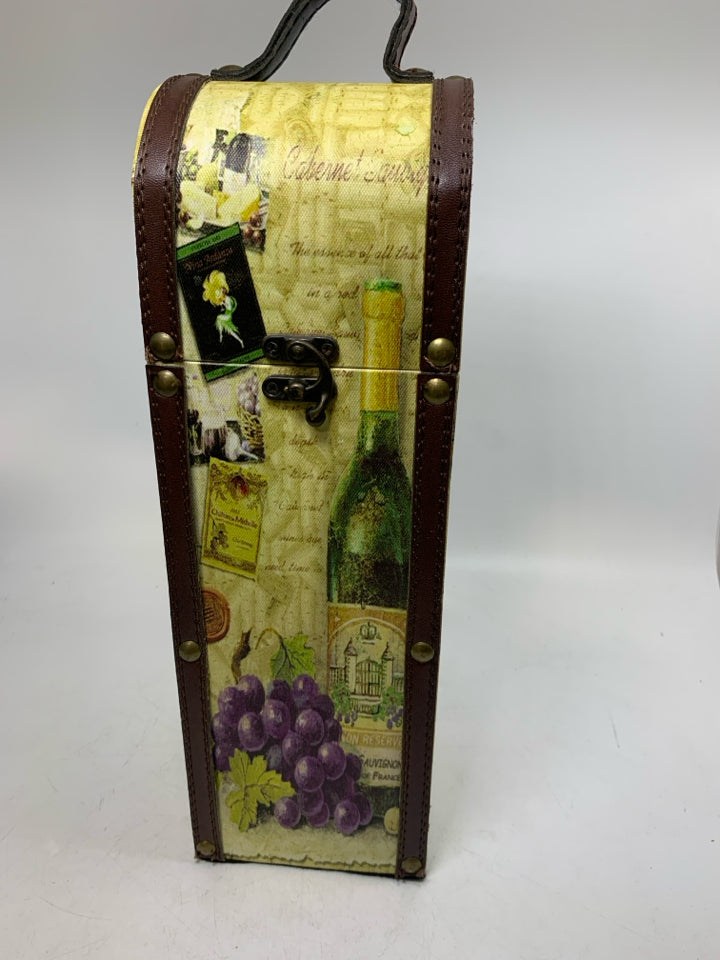TRUNK THEMED WINE BOTTLE HOLDER.