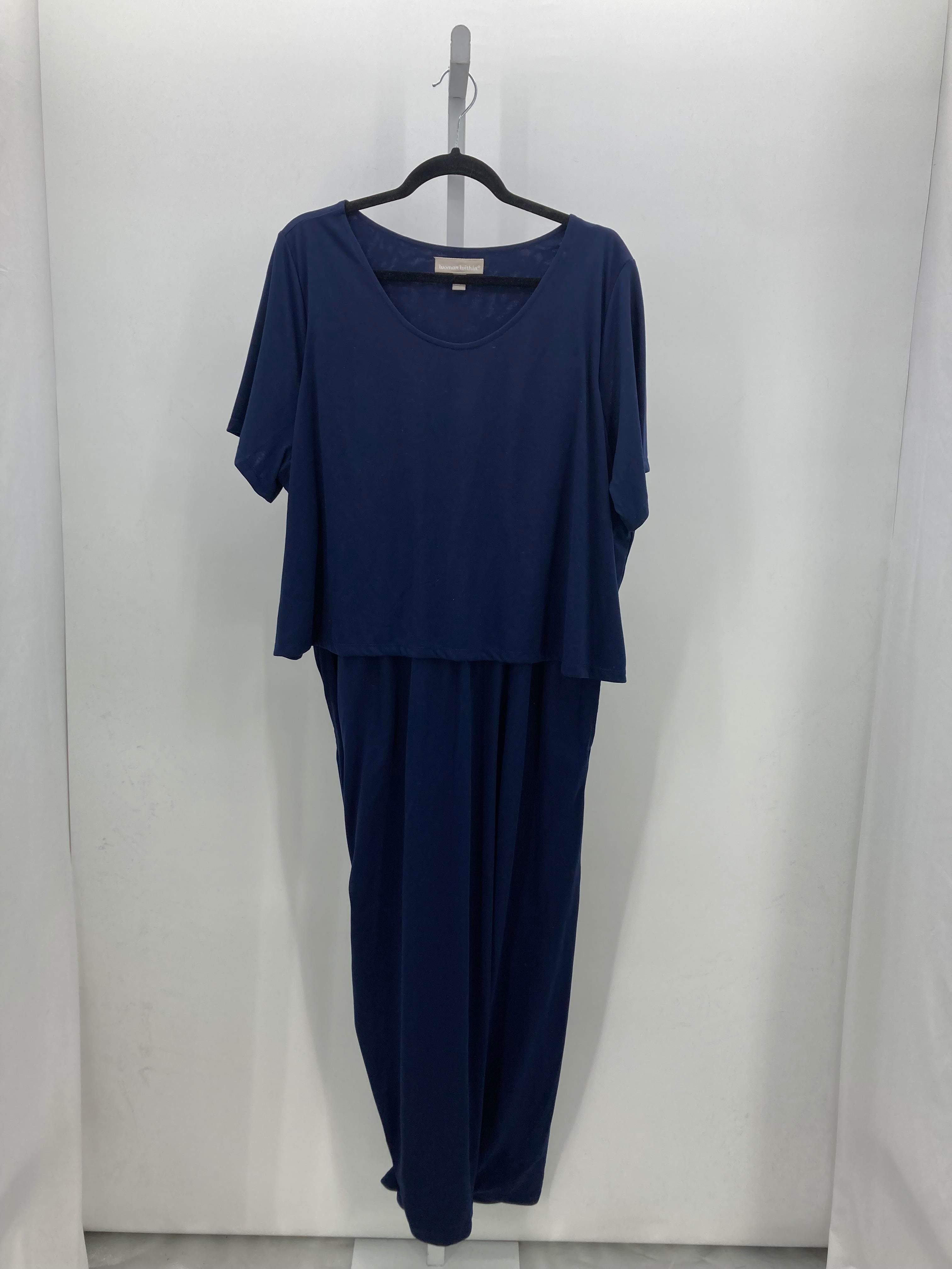 Woman Within Size 1X Womens Short Sleeve Dress