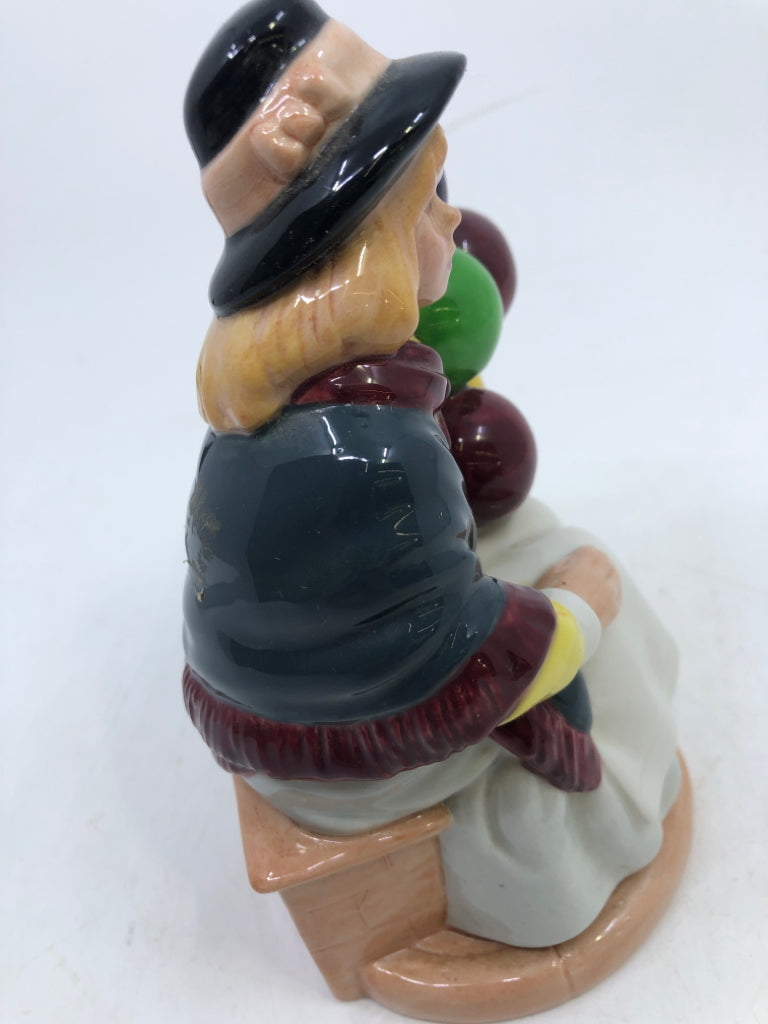 CERAMIC "BALLOON GIRL" LADY HOLDING BALLOONS.