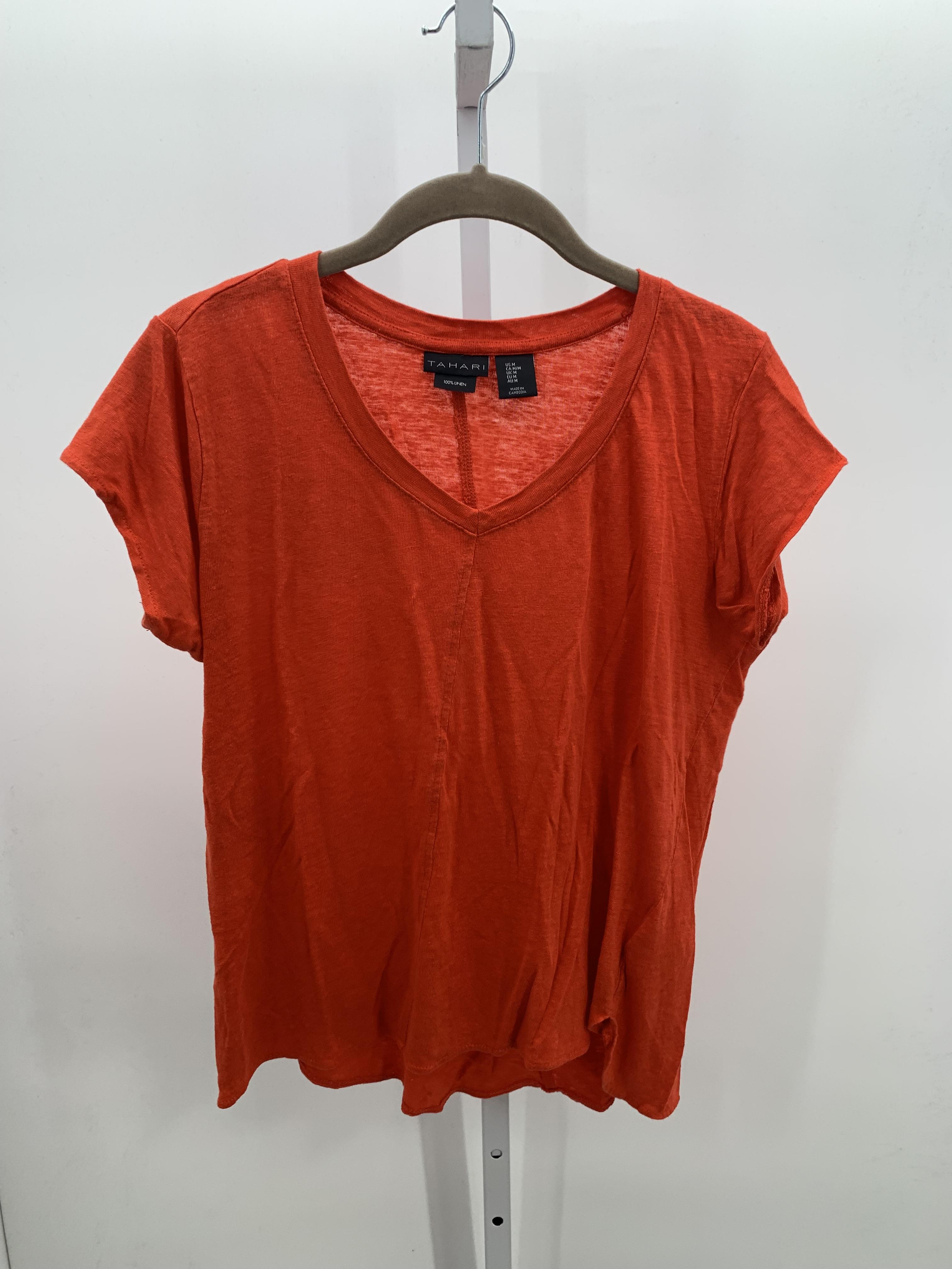 Tahari Size Medium Misses Short Sleeve Shirt