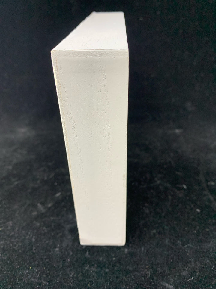 WITH MY WHOLE HEART WHITE BLOCK SIGN.