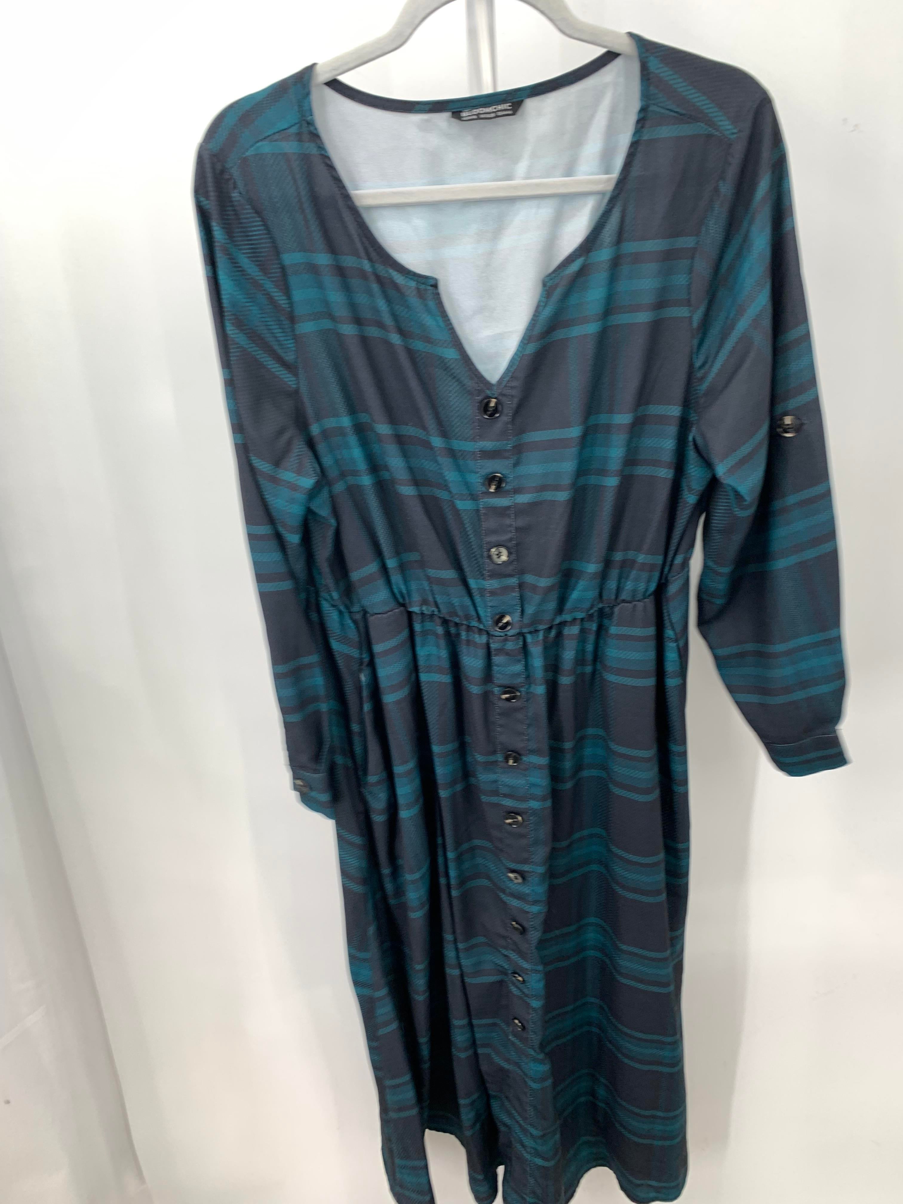 Size 18/20 W Womens Long Sleeve Dress