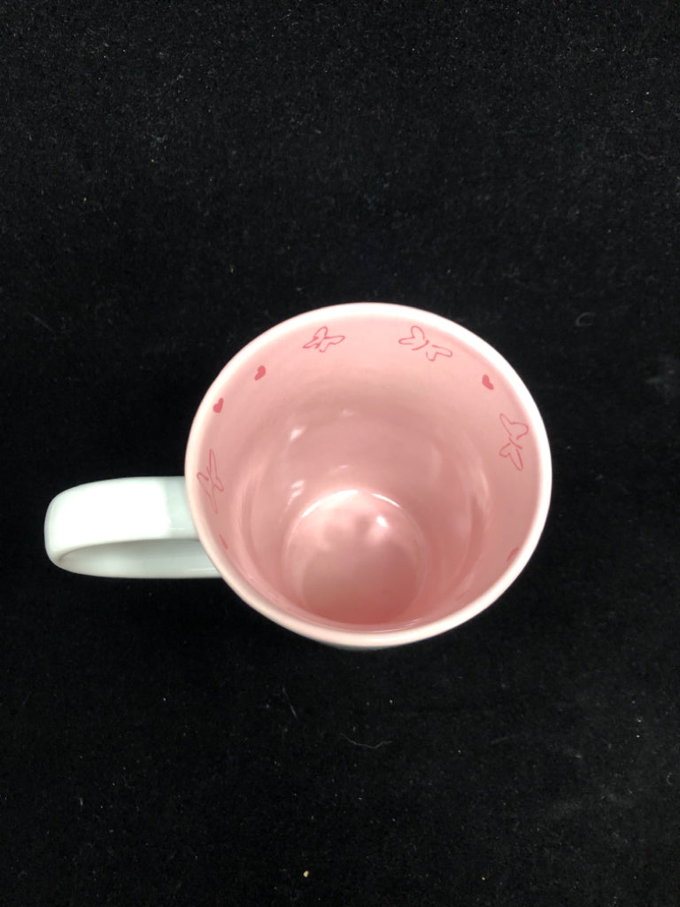WHITE/PINK "THERE'S NOTHING WRONG" MUG.
