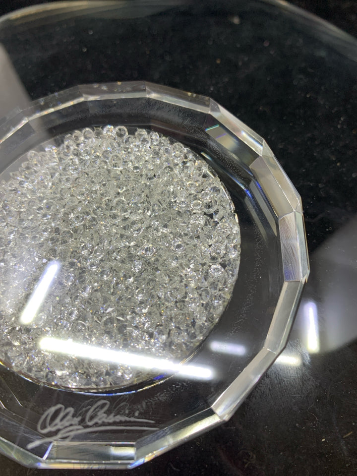 NIB OLEG CASSINI 10" DIAMOND BOWL.