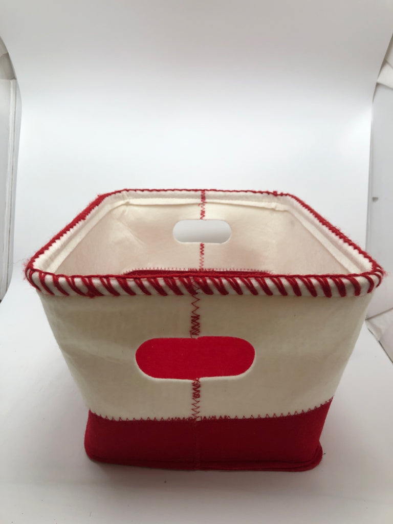 SOFT RED & WHITE BASKET.