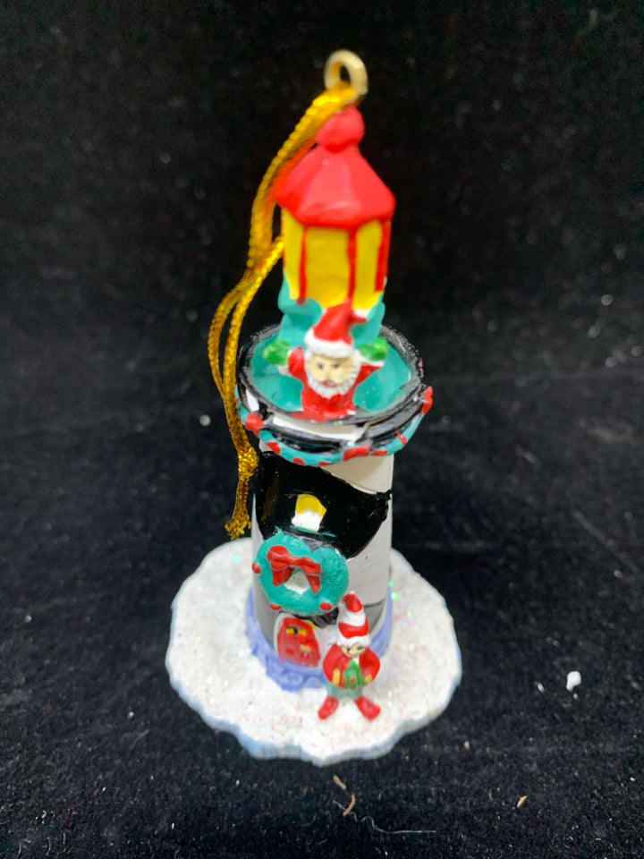 B&W LIGHTHOUSE W/ELF.