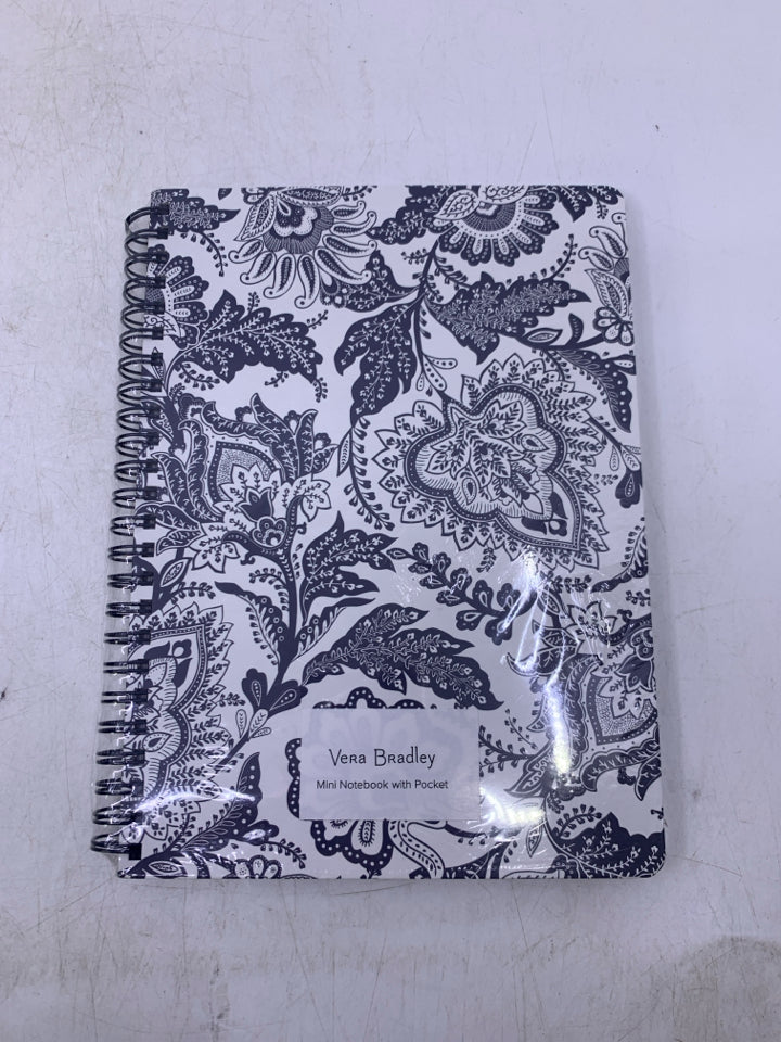 NEW WHITE W/ GREY PAISLEY PRINT NOTEBOOK.