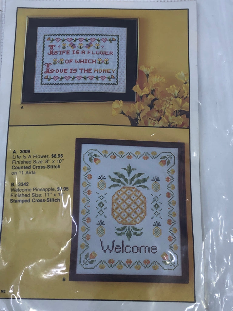 NIP NEEDLEPOINT KIT, LIFE IS A FLOWER.