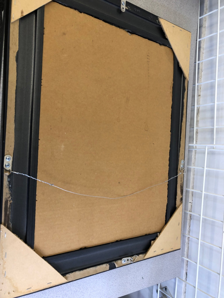 DK WOOD FRAMED MIRROR.