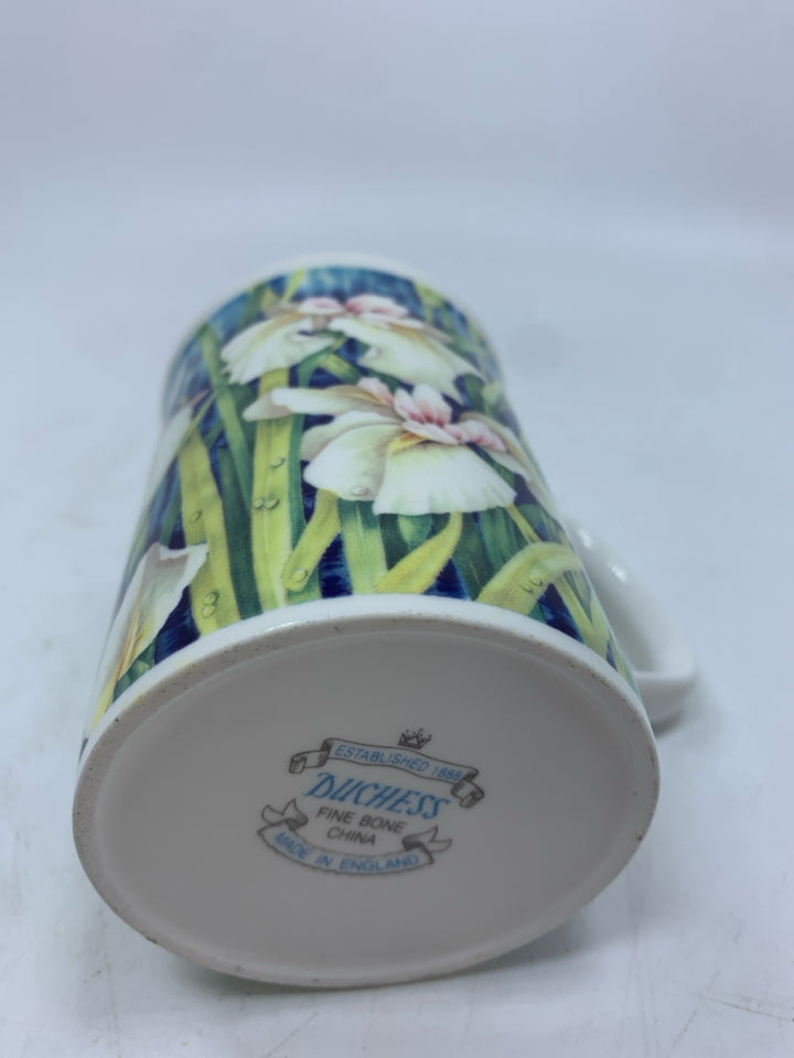 DUCHESS IRIS/LEAVES MUG.