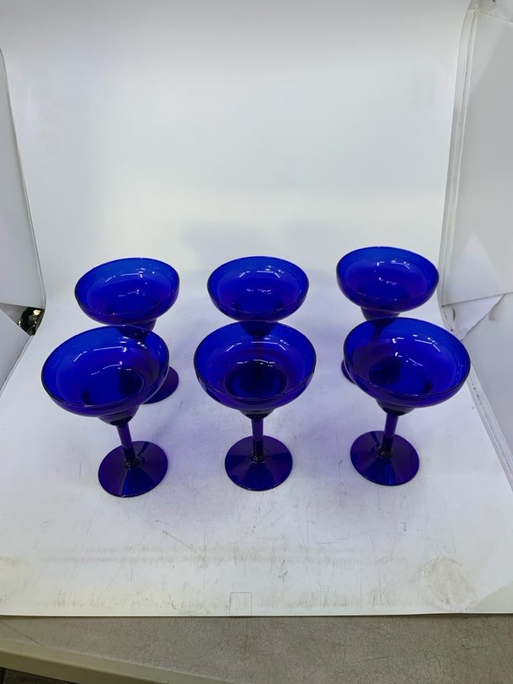 6 MARGARITA GLASSES.