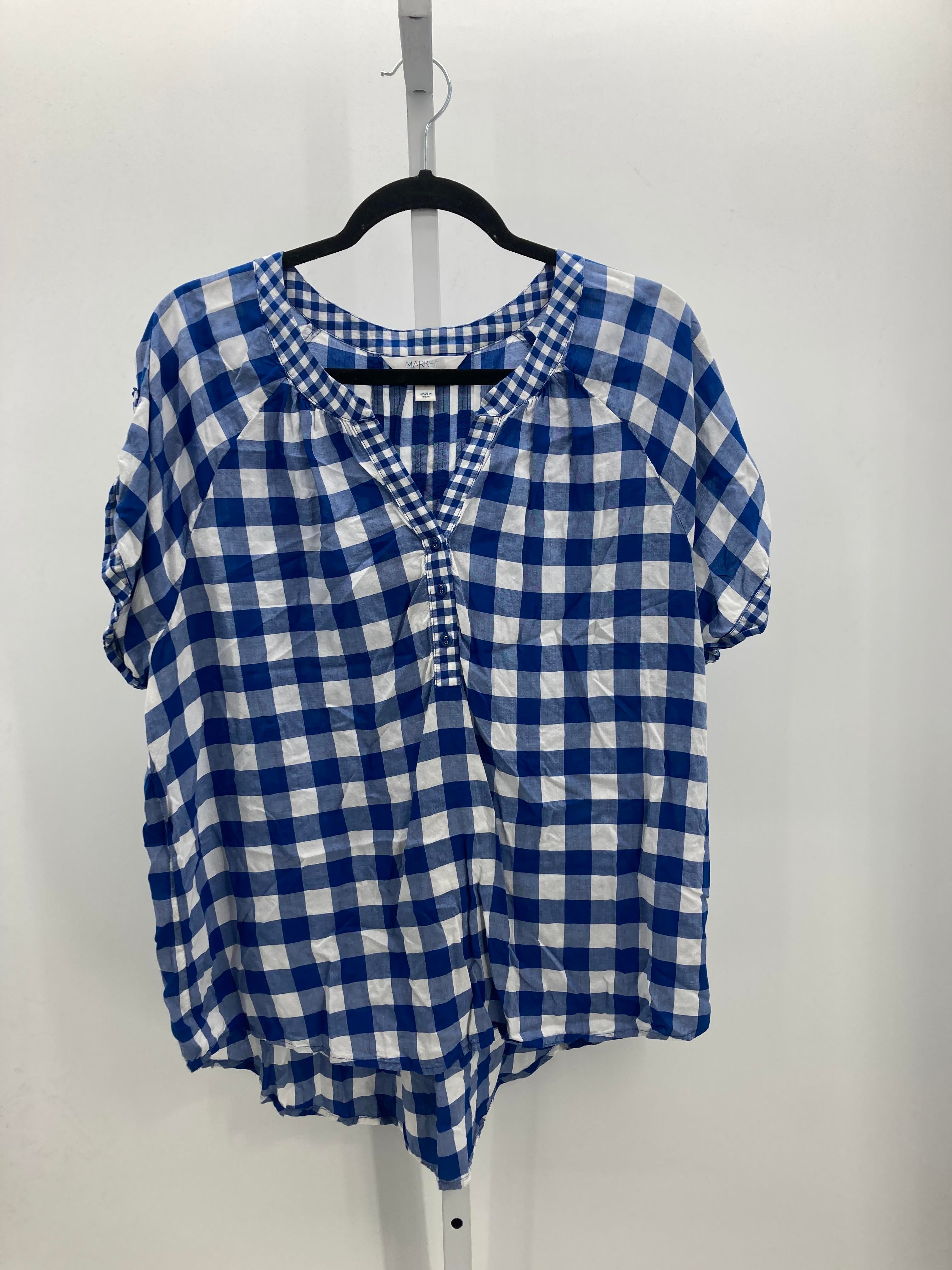 market & spruce Size XXL Misses Short Sleeve Shirt