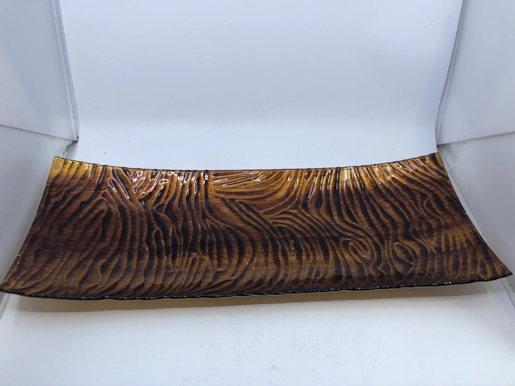 LARGE ORANGE RECTANGLE TRAY/CENTERPIECE.
