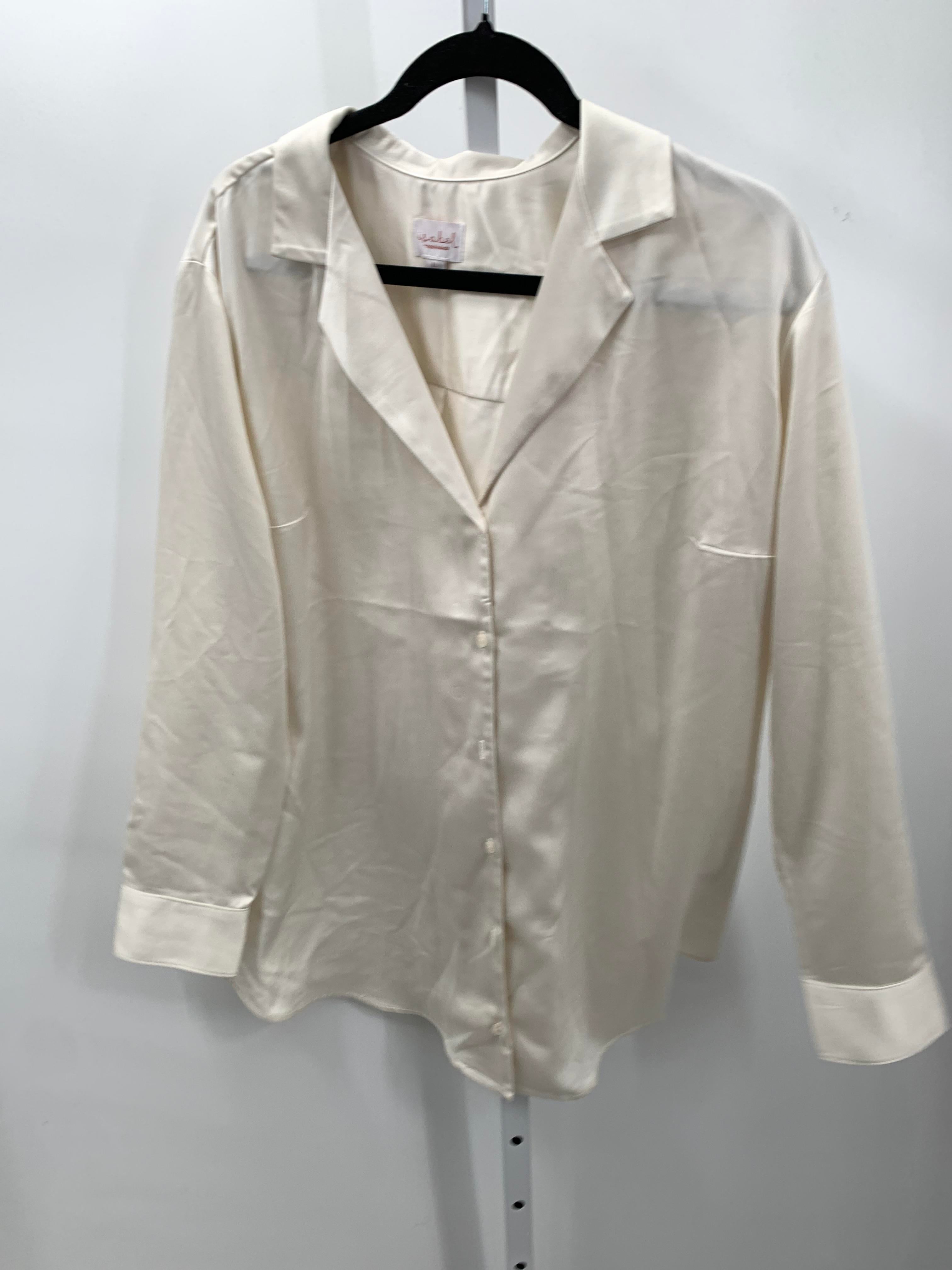 Isabel Off-White Size Large Maternity Long Sleeve Shirt