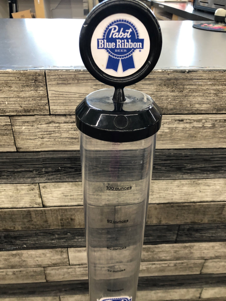 BLUE RIBBON BEER DISPENSER W 2 ADDITION LIDS.