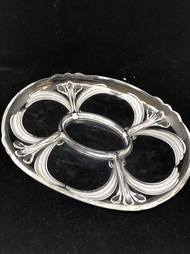 MIKASA DUTCH GARDEN DIVIDED RELISH DISH.