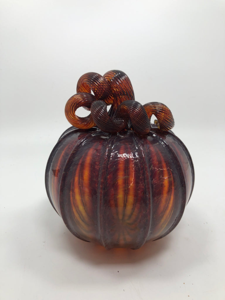 PURPLE STAIN GLASS PUMPKIN.