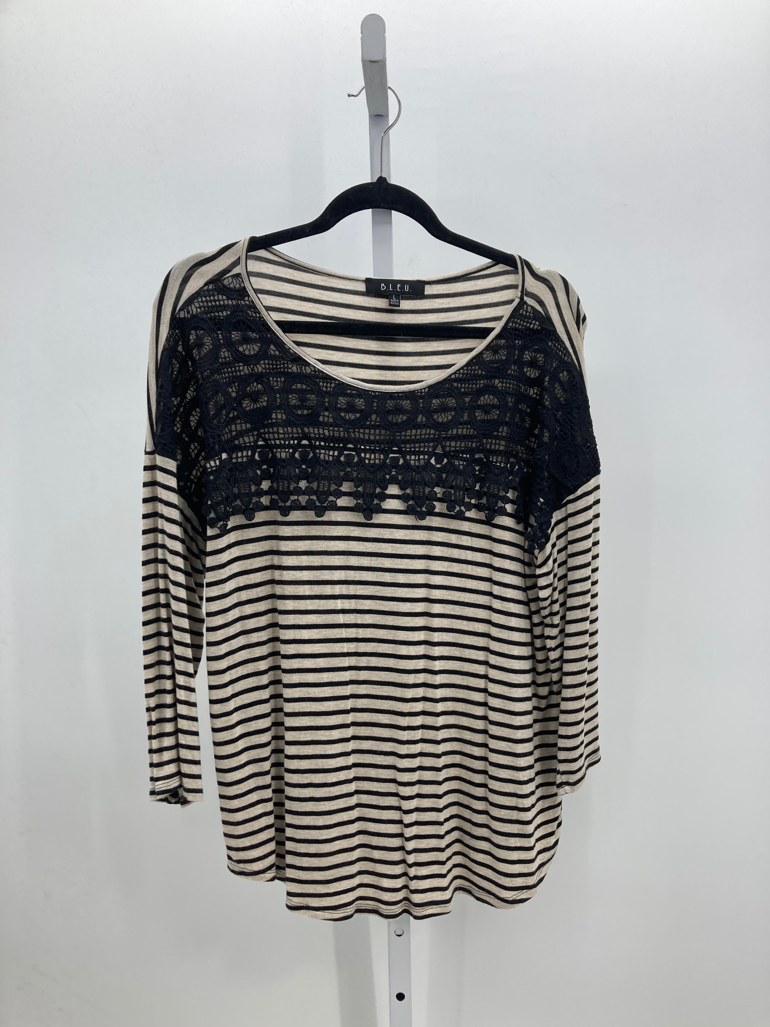 BLEU Size Large Misses 3/4 Sleeve Shirt