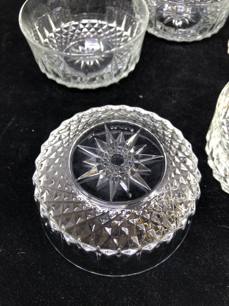 5PC CLEAR GLASS SUN BOWLS.