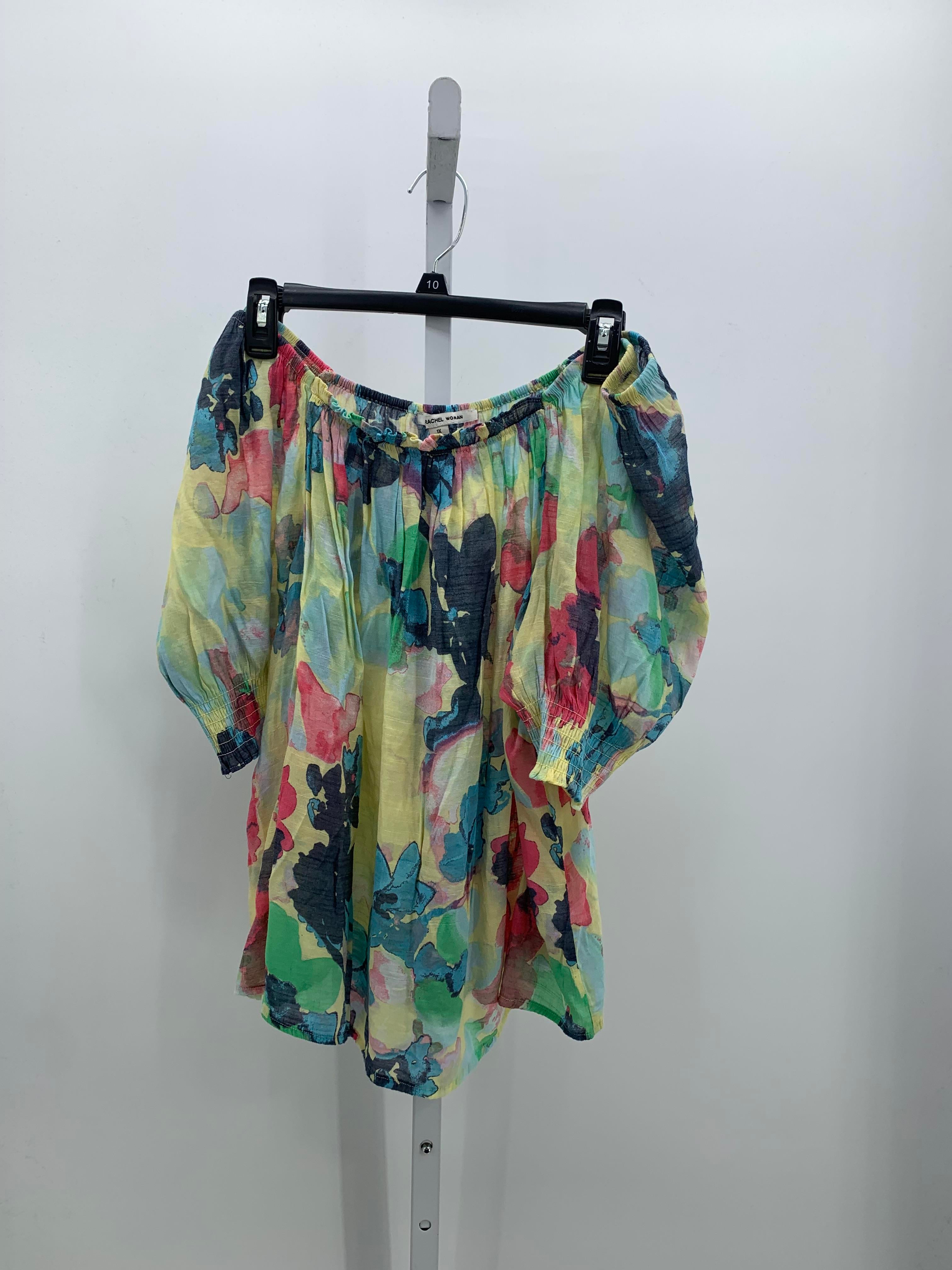 Zac & Rachel Size 1X Womens Short Sleeve Shirt