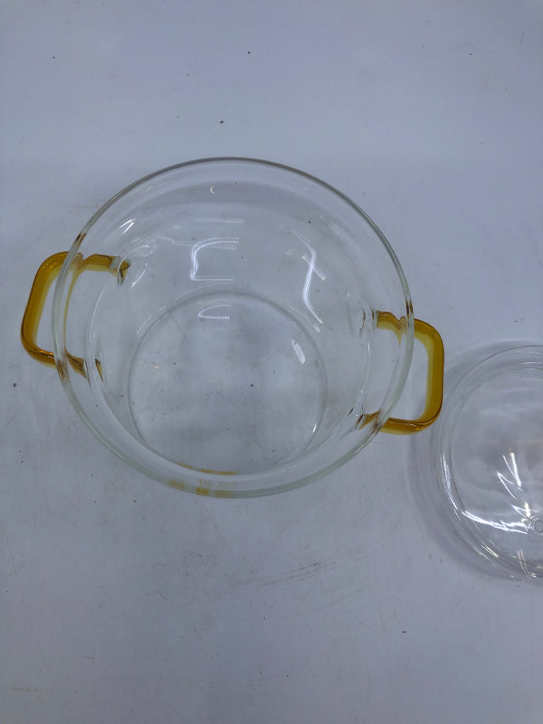 GLASS SOUP POT.