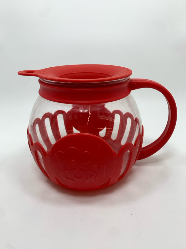 GLASS MICROWAVE POPCORN POPPER.