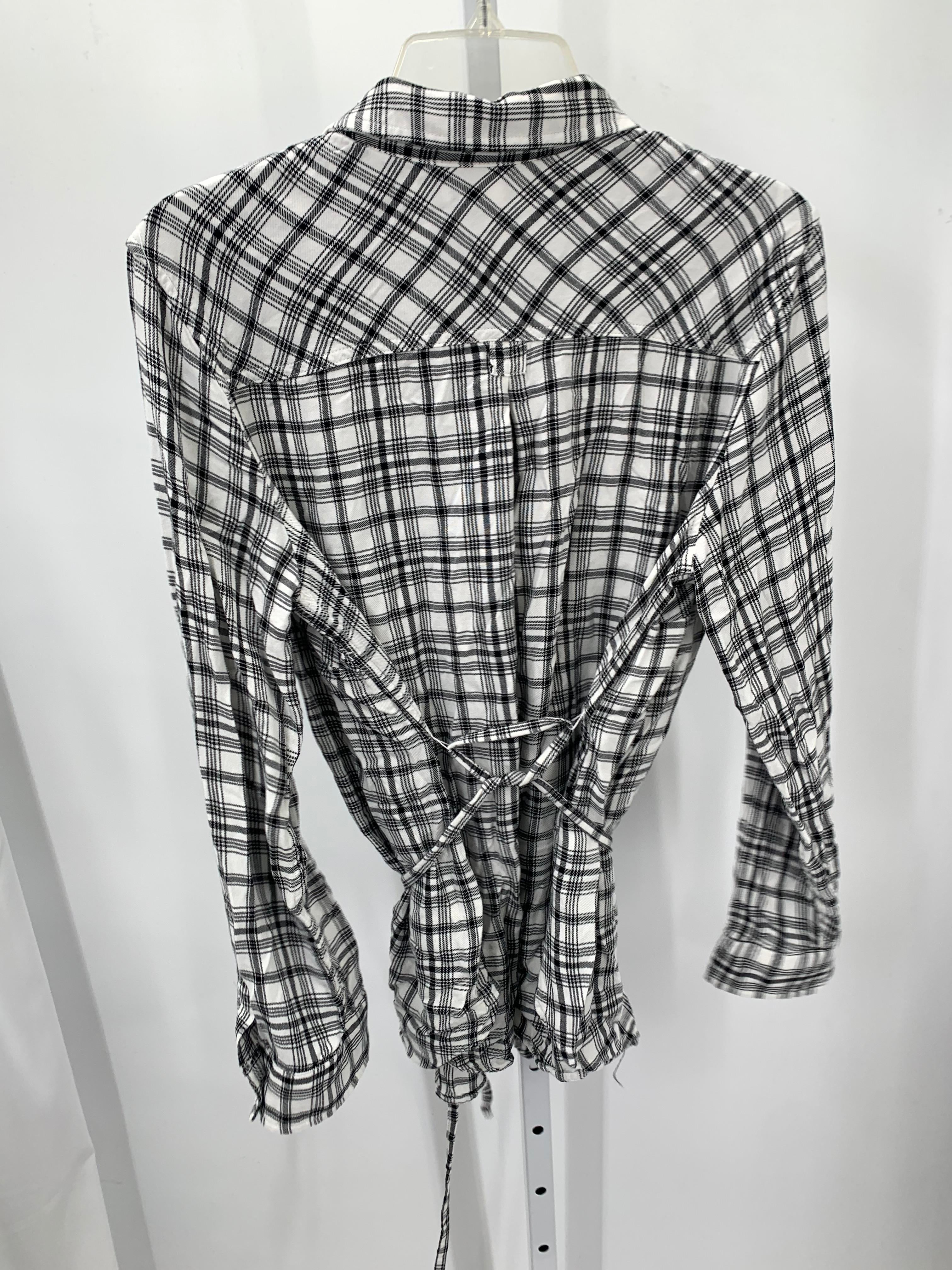 Isabel Blk/Wht Size Extra Large Maternity Long Sleeve Shirt