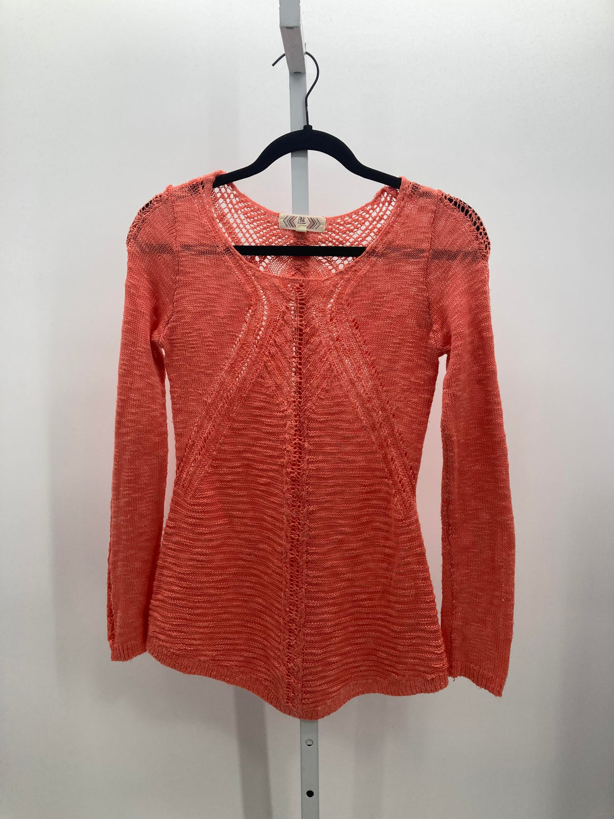 Pink Rose Size Small Juniors Long Sleeve Sweater