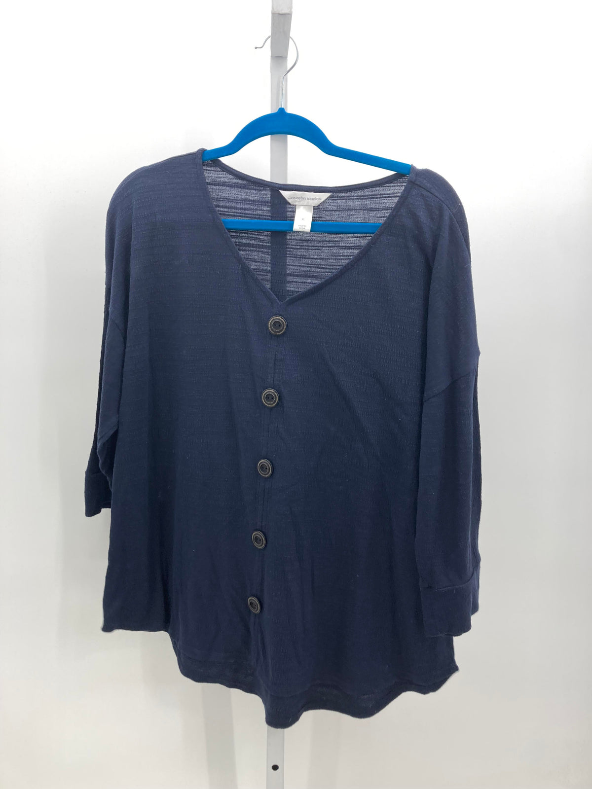 Christopher & Banks Size Extra Large Misses 3/4 Sleeve Shirt